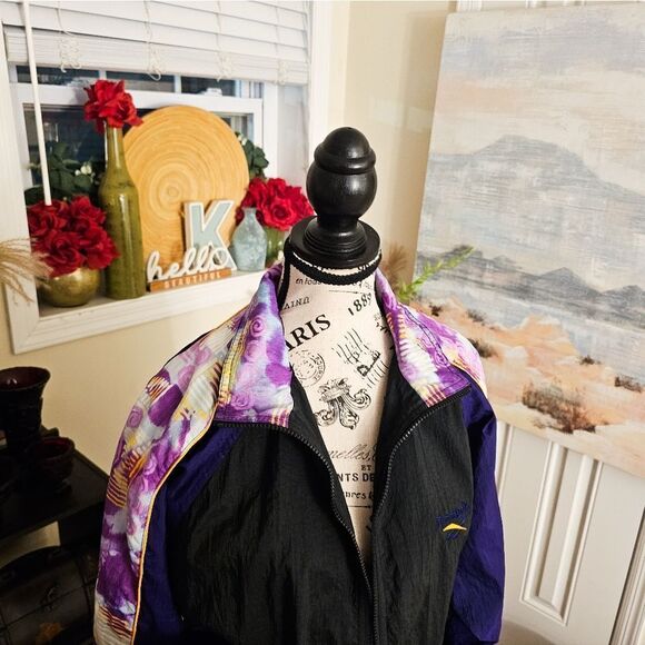 Reebok Vintage Retro Zip UP Windbreaker  Sz S Southwest Design Jacket - Picture 6 of 15